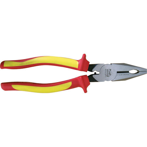 Teng 8-1/2" Insulated Electricl Pliers MB450-8 High Leverage Function For Increased Gripping And Cutting Power
Features A Pipe Grip With Serrated Jaw For A More Secure Grip
Chrome Molybdenum Alloy Steel For Durability And Strength
80° Cutting Edge Angle
Vinyl Grip For Easier Use In Pockets Or Tool Pouches
Din5746