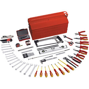 Teng 84 Pc Electricians Tool Set With Tc540 TC084D Tool Sets For Electricians Containing 84 Pieces. Supplied In Tool Boxes Tcp445, Tcp445C And Tc540, Backpack Tcsb Or Tool Bag Tcsb20.

T1423 23 Piece 1/4″ Socket Set
6510Mm 10 Piece Combination Spanner Set
620607 Open End Spanner 6 X 7Mm
620809 Open End Spanner 8 X 9Mm
621011 Open End Spanner 10 X 11Mm
621213 Open End Spanner 12 X 13Mm
Mdv822 Insulated Screwdriver 3 X 100Mm
Mdv824 Insulated Screwdriver 4 X 100Mm
Mdv826 Insulated Screwdriver 5.5 X 125Mm
Mdv828 Insulated Screwdriver 6.5 X 150Mm
Mdv842 Insulated Screwdriver Ph1 X 80Mm
Mdv844 Insulated Screwdriver Ph2 X 100Mm
Mdv862 Insulated Screwdriver Pz2 X 80Mm
Mdv864 Insulated Screwdriver Pz2 X 100Mm
Mbv441-6 6″ Insulated Side Cutters
Mbv442-8 8″ Insulated High Leverage Side Cutters
Mbv451-7 7″ Insulated Combination Pliers
Mbv451-8 8″ Insulated Combination Pliers
Mbv461-8 8″ Insulated Flat Nose Pliers
Mbv499-7 7″ Insulated Stripping Pliers
Mb481-10 10″ Water Pump Pliers
Mb444-8T 8″ Cable Cutters
4002T 6″ Adjustable Wrench With Ergonomic Handle
401-7 7″ Universal Pliers
At135 Flexible Gripper
584 Led Torch
1479Mm 9 Piece Six Point Socket Set
497 5 1/2″ Electricians Shears
701 Hacksaw Frame
702 2 Pack Hacksaw Blades 24Tpi
Pps06 6 Piece Pin Punch Set
Scp01 Automatic Centre Punch
Cc150F 150 X 18Mm Cold Chisel
Mt03Mm 3Mt Measuring Tape
Cal150D 150Mm Digital Vernier Caliper
Sla040 40Cm Aluminium Spirit Level
St200B 200Mm Steel Rule
583M 34Cm Magnetic Bracelet