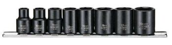 Teng 8 Pc 3/8" Dr Impact Socket Set Metric 9381 Ansi Standard Design For Use With Power Tools With A Ball Bearing Socket Retainer
Chrome Molybdenum For Use With Power Tools
Supplied On A 290Mm Clip Rail For Storage As A Set