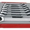 Teng 8 Pc Flat Ratchet Spanner Set 8-19Mm Tc-Tray TT6508RS 72 Teeth Ratchet Spanners Giving A 5° Increment Between Clicks
Simply Turn Over To Reverse The Direction Of Use When Ratcheting
Chrome Vanadium Satin Finish
Designed And Manufactured To Din Iso 1711-1 & Din 3113A