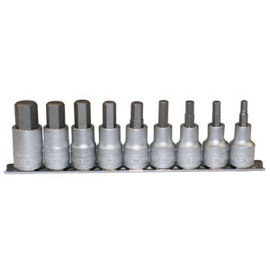 Teng 9 Pc 1/2" Dr Metric In-Hex Socket Set M1212 Chrome Vanadium
S2 Steel Bits Pressed In To The Socket
Satin Finish For A Better Grip When Handling The Socket
Designed For Use With Fastenings With A Hexagon Hole
Use With In-Hex Screws Or Grub Screws
Designed And Manufactured To Din7422
Supplied With A Clip Rail With Socket Clips For Easy Storage As A Set