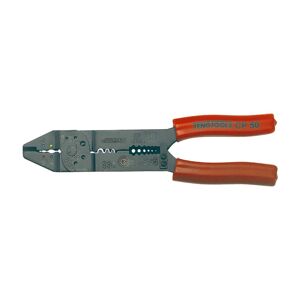 Teng 9" Crimping Tool Red Handle CP50 Use On Insulated, Non Insulated Terminals And Connectors
Wire Stripping Capacity From 0.75 To 6Mm
Cutting Function For M2.5 To M5 Bolt Sizes
Plastic Grips For More Comfortable Use