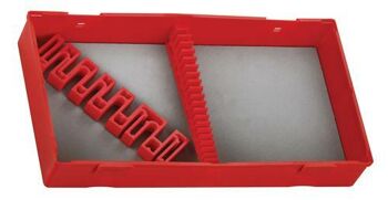 Teng Add On Tc-Tray TT00 Includes Plastic Clips For Holding Spanners Or Screwdrivers
A Protective Mat Is Included In The Bottom Of The Tray
Removable Lid And Dove Tail Joints