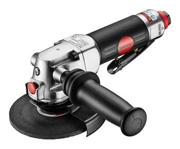 Teng Air Angle Grinder ARAG125 For Use With 5" (125Mm) Grinding Wheels
Fully Adjustable Guard With 9 Different Positions
Side Handle Dampens Against Vibration For More Comfortable Use
M14 Flange Washer And Spindle Locking For Easier Change Of Wheels
Ergonomically Designed Trigger With Safety Throttle And Speed Control
Handle Design Insulates Against Cold Air And Vibration