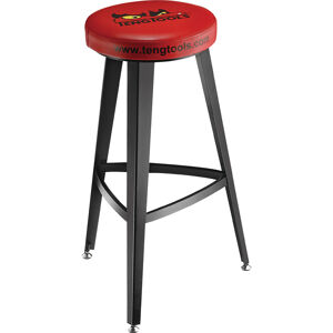 Teng Bar Stool P-BCHR A 755Mm Tall Bar Stool With A Seat Diameter Of 360Mm. The Stool Features A Cushioned Seat With The Teng Tools Logo And Is Ideal For Use With The Teng Tools Bar Table.