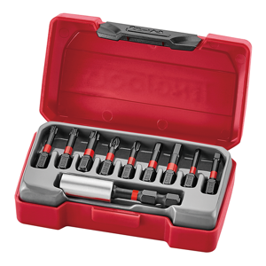 Teng Bits Set Impact 10 Pcs TM010 New Design Impact Bits And Adaptors For Higher Torsion
Suitable For Use With Impact Power Tools
Supplied In The Unique Tengtools Bits Box With A Click Lock Lid
Small Enough To Easily Fit In The Pocket