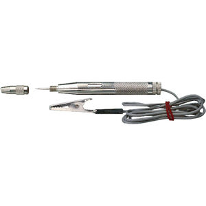 Teng Circuit Tester 9850 Brass With Steel Probe And Screw On Cover
Suitable For Use Between 6 And 24 Volts
850Mm Cable With Simple Alligator Grip
Replacement Bulb Widely Available (24 Volt, 5 Watt Festoon Type Bulb)
Simple To Use To Check If Circuits Are Live And Intact