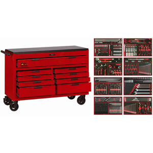 Teng Eva Tool Kit 408 Pce Met/Af Red TCW408EVAW 153 Sockets & Accessories
Sockets: Std 4-24Mm, 3/16” To 1-1/4”. Deep 4-19Mm, 3/16” To 3/4”
21 Pce 1/2” Dr Metric Impact Socket Set Std & Deep
13 Pce Ext Set
2 Torque Wrenches 3/8” & 1/2” Dr
37 Pce Combo Spanner Set 5.5-32Mm, 5/16” To 1-1/4”
8 Metric Double Ring Spanners 6-24Mm
12 Pce Ratcheting Metriccombo Spanners 8-19Mm
5 Pce Plier Set
27 S/Driver Blade,Ph, Pz, Tx
5 Pce Wheel Nut Socket Set Including 1/2” Dr Breaker Bar
3Iq Shifters & 1 Extra Wide Opening Shifter
Metric & Af Hex Keys, Tx 6-40 Keys, Folding Set(Hex, Tx, Blade, Ph & Pz) • T-Handle Hexkeys Tx/Tpx/Hex
14 Pce Punch & Chisel Set
Pry Bar & Tyre Lever Set