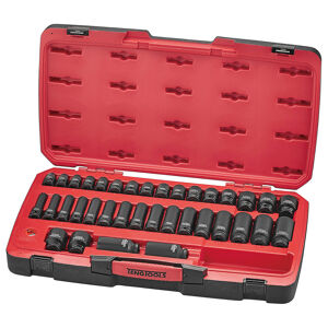 Teng Imp Socket Set 1/2In Dr Mm 40Pcs T9240 1/2” Drive
18 Regular Metric Sockets From 10 To 32 Mm
18 Deep Metric Sockets From 10 To 32 Mm
Retaining Pins (2 Pcs) And Rings (2 Pcs) Included
Made Of Chrome Molybdenum (Cr-Mo)
For Use With Power Tools
Supplied In A Robust Blow Moulded Box
Designed And Manufactured To Din3129