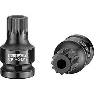 Teng Impact Socket 1/2 Inch Dr Xzn17X43Mm 921817 Din Standard Design For Use With A Retaining Pin And Ring
Chrome Molybdenum For Use With Power Tools
Black Phosphate Finish For Easy Identification As An Impact Socket Accessory
Ring And Pin Fixing Hole On The Female End To Secure The Socket
Designed For Use With Fastenings With A Multi Point Xzn Type Hole
Supplied With A Metal Socket Clip For Use With A Socket Rail