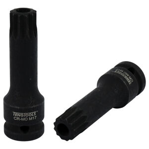 Teng Impact Socket 1/2 Inch Dr Xzn17X78Mm 923817 Din Standard Design For Use With A Retaining Pin And Ring
Chrome Molybdenum For Use With Power Tools
Black Phosphate Finish For Easy Identification As An Impact Socket Accessory
Ring And Pin Fixing Hole On The Female End To Secure The Socket
Designed For Use With Fastenings With A Multi Point Xzn Type Hole
Supplied With A Metal Socket Clip For Use With A Socket Rail