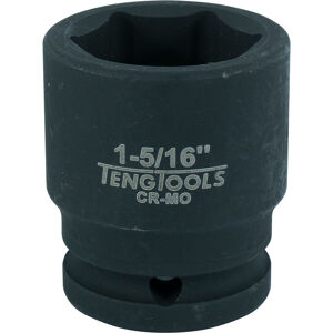 Teng Impact Socket 3/4 Inch Dr 1-5/16In 940142 Din Standard Design For Use With A Retaining Pin And Ring
Chrome Molybdenum For Use With Power Tools
Black Phosphate Finish For Easy Identification As An Impact Socket Accessory
Ring And Pin Fixing Hole On The Female End To Secure The Socket To The Air Gun
Supplied With A Metal Socket Clip For Use With A Socket Rail