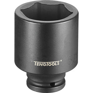 Teng Impact Socket Deep 3/4In Drive 50Mm 940650 Din Standard Design For Use With A Retaining Pin And Ring
Chrome Molybdenum For Use With Power Tools
Black Phosphate Finish For Easy Identification As An Impact Socket Accessory
Ring And Pin Fixing Hole On The Female End To Secure The Socket To The Air Gun