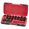 Teng Impact Socket Set 1/2In Drive Mm 22Pcs T9222 1/2” Drive
18 Regular Metric Sockets From 10 To 32 Mm
Retaining Pins (2 Pcs) And Rings (2 Pcs) Included
Made Of Chrome Molybdenum (Cr-Mo)
For Use With Power Tools
Supplied In A Robust Blow Moulded Box
Designed And Manufactured To Din3129
