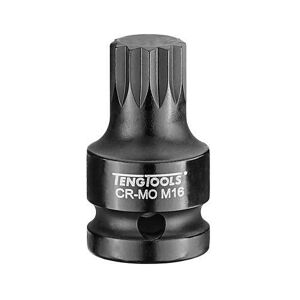 Teng Impact Socket Xzn 1/2 In Dr 16 X 43Mm 921816 Din Standard Design For Use With A Retaining Pin And Ring
Chrome Molybdenum For Use With Power Tools
Black Phosphate Finish For Easy Identification As An Impact Socket Accessory
Ring And Pin Fixing Hole On The Female End To Secure The Socket
Designed For Use With Fastenings With A Multi Point Xzn Type Hole
Supplied With A Metal Socket Clip For Use With A Socket Rail