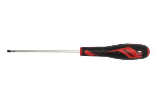 Teng Md Screwdriver Blade 3 X 100Mm MD920N1 Tt-Mv Plus Steel Alloy For Greater Strength And Material Flexibilty
Ergonomically Designed Bi-Material Handle For Easy Use With Higher Torque And Faster Speed
Hole In The Handle For Hanging Or For Use As A T Handle For Extra Torque Or With A Fall Protection Wire If Needed
The Handle Is Moulded Around The Blade To Ensure Straightness And To Allow Larger Blade Wings Which Give A Higher Torque Capacity
Designed And Manufactured To Din5264.