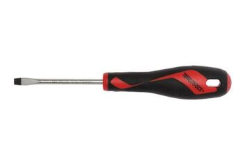 Teng Md Screwdriver Blade 5.5 X 75Mm MD922N Tt-Mv Plus Steel Alloy For Greater Strength And Material Flexibilty
Ergonomically Designed Bi-Material Handle For Easy Use With Higher Torque And Faster Speed
Hole In The Handle For Hanging Or For Use As A T Handle For Extra Torque Or With A Fall Protection Wire If Needed
The Handle Is Moulded Around The Blade To Ensure Straightness And To Allow Larger Blade Wings Which Give A Higher Torque Capacity
Designed And Manufactured To Din5264.