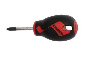 Teng Md Screwdriver Ph1 X 38Mm MD947N Tt-Mv Plus Steel Alloy For Greater Strength And Material Flexibilty
Ergonomically Designed Bi-Material Handle For Easy Use With Higher Torque And Faster Speed
Hole In The Handle For Hanging Or For Use As A T Handle For Extra Torque Or With A Fall Protection Wire If Needed
The Handle Is Moulded Around The Blade To Ensure Straightness And To Allow Larger Blade Wings Which Give A Higher Torque Capacity
Designed And Manufactured To Din Iso 8764