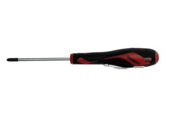 Teng Md Screwdriver Ph1 X 50Mm With Pocket Clip MDMC715N Tt-Mv Plus Steel Alloy For Greater Strength And Material Flexibilty
Ergonomically Designed Bi-Material Handle For Easy Use With Higher Torque And Faster Speed
Hole In The Handle For Hanging Or For Use As A T Handle For Extra Torque Or With A Fall Protection Wire If Needed
The Handle Is Moulded Around The Blade To Ensure Straightness And To Allow Larger Blade Wings Which Give A Higher Torque Capacity
Designed And Manufactured To Din Iso 8764