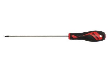 Teng Md Screwdriver Ph2 X 200Mm MD948N2 Tt-Mv Plus Steel Alloy For Greater Strength And Material Flexibilty
Ergonomically Designed Bi-Material Handle For Easy Use With Higher Torque And Faster Speed
Hole In The Handle For Hanging Or For Use As A T Handle For Extra Torque Or With A Fall Protection Wire If Needed
The Handle Is Moulded Around The Blade To Ensure Straightness And To Allow Larger Blade Wings Which Give A Higher Torque Capacity
Designed And Manufactured To Din Iso 8764