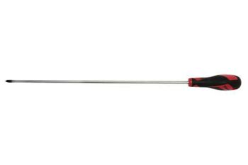 Teng Md Screwdriver Ph2 X 400Mm MD948N3 Tt-Mv Plus Steel Alloy For Greater Strength And Material Flexibilty
Ergonomically Designed Bi-Material Handle For Easy Use With Higher Torque And Faster Speed
Hole In The Handle For Hanging Or For Use As A T Handle For Extra Torque Or With A Fall Protection Wire If Needed
The Handle Is Moulded Around The Blade To Ensure Straightness And To Allow Larger Blade Wings Which Give A Higher Torque Capacity
Designed And Manufactured To Din Iso 8764
