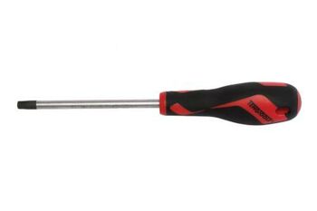 Teng Md Torx Screwdriver Tx45 X 125Mm MD945TN For Use With Tamper Proof Tx Fastenings
Tt-Mv Plus Steel Alloy For Greater Strength And Material Flexibilty
Ergonomically Designed Bi-Material Handle For Easy Use With Higher Torque And Faster Speed
Hole In The Handle For Hanging Or For Use As A T Handle For Extra Torque Or With A Fall Protection Wire If Needed
The Handle Is Moulded Around The Blade To Ensure Straightness And To Allow Larger Blade Wings Which Give A Higher Torque Capacity