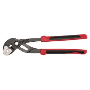 Teng Mega Bite 10" Water Pump Pliers Quick Action Tpr Handle MB481-10TQ Simply Position The Upper Jaw Against The Work Piece And Press The Button To Close The Jaw - Quick, Simple And Time Saving
Pipe Grip With Serrated Jaws For Increased Grip
Shaped To Protect The Operators Fingers