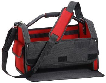 Teng Polyester Bag With 16" Metal Handle TCSB16 Specifically Designed For Carrying Tools
Use The Shoulder Straps As A Back Pack Or The Carrying Handles As A Carrying Bag
Manufactured In Polyester With Eva Plastic Base For Durability
Includes Various External Pockets For Small Tools