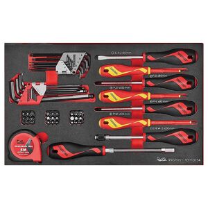 Teng Screwdriver Set 54 Pieces TEFMDI54 Selection Of Screwdrivers With Other General Tools
Metric/Inch Measuring Tape
Tools Are Held In Place Using Three Colour Pre-Cut Eva Foam
Designed To Fit Exactly In The Tengtools Tc-Sc Service Case