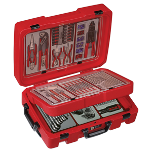 Teng Service Case Tool Set SC02 Supplied In The Unique Tengtools Tc-Sc Service Case With The Tools Supplied In 9 Tengtools Tt Trays
Hard Wearing Flight Case Style Carrying Case With A Combination Lock And Secure Catches
Complete With Fixed Castor Wheels And Retractable Handle For Easy Carrying