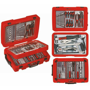Teng Service Case Tool Set SC04E Supplied In The Unique Tengtools Tc-Sc Service Case With The Tools Supplied In 9 Tengtools Tt Trays
Hard Wearing Flight Case Style Carrying Case With A Combination Lock And Secure Catches
Complete With Fixed Castor Wheels And Retractable Handle For Easy Carrying
