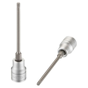 Teng Socket 3/8 Inch Dr Long Ribe Bit No04 M382704-C Chrome Vanadium
S2 Steel Bits Pressed Into The Socket
Satin Finish For A Better Grip When Handling The Socket
Ball Recess On The Female End To Grip The Ratchet
Designed For Use With Fastenings With A Multi Spline Ribe Type Hole
Supplied With A Metal Socket Clip For Use With A Socket Rail