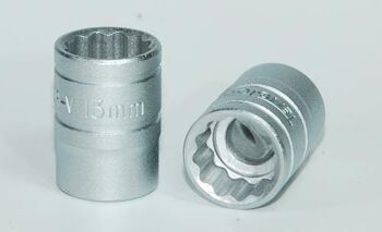 Teng Socket 3/8 Inch Drive 12Pt 13 Mm M38051312 12 Point Single Hexagon Socket For A Better Grip
Chrome Vanadium
Satin Finish For A Better Grip When Handling The Socket
Ball Bearing Recess On The Female End To Grip The Ratchet
Designed And Manufactured To Din3120/3124 And Iso2725
Supplied With A Metal Socket Clip For Use With A Socket Rail