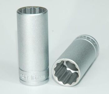 Teng Socket Deep 3/8 Inch Drive 12Pt 16 Mm M38061612 12 Point Single Hexagon Socket For A Better Grip
Long Sockets For Extra Reach
Chrome Vanadium
Satin Finish For A Better Grip When Handling The Socket
Ball Bearing Recess On The Female End To Grip The Ratchet
Designed And Manufactured To Din3120/3124 And Iso2725
Supplied With A Metal Socket Clip For Use With A Socket Rail