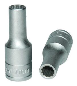 Teng Socket Deep 3/8 Inch Drive 12Pt 7 Mm M38060712 12 Point Single Hexagon Socket For A Better Grip
Long Sockets For Extra Reach
Chrome Vanadium
Satin Finish For A Better Grip When Handling The Socket
Ball Bearing Recess On The Female End To Grip The Ratchet
Designed And Manufactured To Din3120/3124 And Iso2725
Supplied With A Metal Socket Clip For Use With A Socket Rail