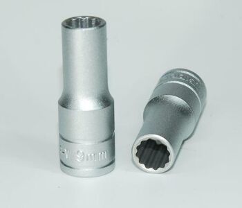 Teng Socket Deep 3/8 Inch Drive 12Pt 9 Mm M38060912 12 Point Single Hexagon Socket For A Better Grip
Long Sockets For Extra Reach
Chrome Vanadium
Satin Finish For A Better Grip When Handling The Socket
Ball Bearing Recess On The Female End To Grip The Ratchet
Designed And Manufactured To Din3120/3124 And Iso2725
Supplied With A Metal Socket Clip For Use With A Socket Rail