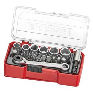 Teng Socket Set 1/4 Inch Drive 19 Pieces TJ1419 Socket Set That Fits Into The Tttj04 Tool Tray Allowing You To Store 4 Tj Sets In A Single Tray
1/4" Drive Bits Ratchet And Accessories
1/4" Drive Sockets And A Selection Of Bits