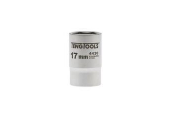 Teng Stainless Steel 1/2" Dr Socket 17Mm MS1205176 4430 Stainless Steel Making It Ideal For The Food, Medical, Aerospace And Marine Industries Or For Use In Any Acidic Environment
Satin Finish For A Better Grip When Handling The Socket
6 Point Single Hexagon Socket For A Better Grip
Ball Bearing Recess On The Female End To Grip The Ratchet
Designed And Manufactured To Din3120/3124 And Iso2725
Supplied With A Metal Socket Clip For Use With A Socket Rail