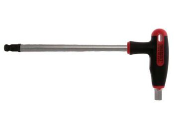 Teng T-Handle Hex Driver 12 X 200Mm 510512 Ball Point End On The Long Key End Giving Access At Angles Of Up To 25°
Ideal For Use In Confined Spaces
Regular Hex End On The Short Arm Giving The Ability To Apply Higher Torque
Manufactured In Chrome Molybdenum For Extra Strength
Ergonomically Designed Bi-Material Handle For Easy Use With Higher Torque
Hole In The Handle For Hanging Or For Use With A Fall Protection Wire
