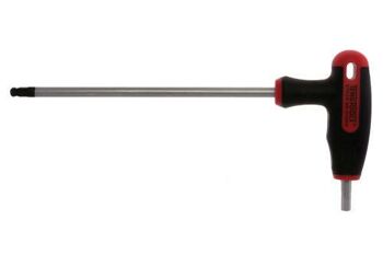 Teng T-Handle Hex Driver 5 X 150Mm 510505 Ball Point End On The Long Key End Giving Access At Angles Of Up To 25°
Ideal For Use In Confined Spaces
Regular Hex End On The Short Arm Giving The Ability To Apply Higher Torque
Manufactured In Chrome Molybdenum For Extra Strength
Ergonomically Designed Bi-Material Handle For Easy Use With Higher Torque
Hole In The Handle For Hanging Or For Use With A Fall Protection Wire