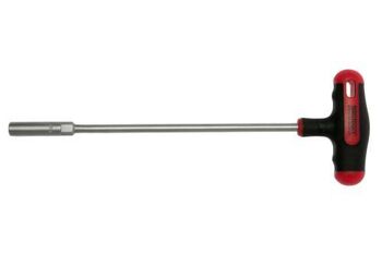 Teng T-Handle Nut Driver 7Mm MDNT407 Single Hexagon 6 Point Socket
T Handle Type Driver For Use With Hexagon Nuts And Bolts
Chrome Vanadium Steel Alloy For Greater Strength
Ergonomically Designed Bi-Material Handle For Higher Torque
Hole In The Handle For Hanging Or For Use With A Fall Protection Wire
Designed And Manufactured To Din3125