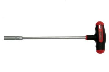 Teng T-Handle Nut Driver 8Mm MDNT408 Single Hexagon 6 Point Socket
T Handle Type Driver For Use With Hexagon Nuts And Bolts
Chrome Vanadium Steel Alloy For Greater Strength
Ergonomically Designed Bi-Material Handle For Higher Torque
Hole In The Handle For Hanging Or For Use With A Fall Protection Wire
Designed And Manufactured To Din3125
