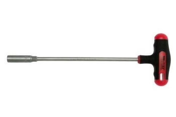 Teng T-Handle Nut Driver 9Mm MDNT409 Single Hexagon 6 Point Socket
T Handle Type Driver For Use With Hexagon Nuts And Bolts
Chrome Vanadium Steel Alloy For Greater Strength
Ergonomically Designed Bi-Material Handle For Higher Torque
Hole In The Handle For Hanging Or For Use With A Fall Protection Wire
Designed And Manufactured To Din3125