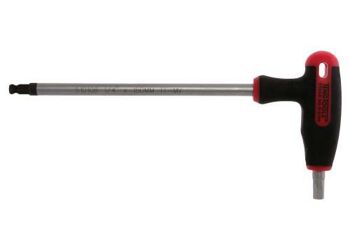 Teng T Handle Hex Driver 1/4" X 150Mm 510108 Ball Point End On The Long Key End Giving Access At Angles Of Up To 25°
Ideal For Use In Confined Spaces
Regular Hex End On The Short Arm Giving The Ability To Apply Higher Torque
Manufactured In Chrome Molybdenum For Extra Strength
Ergonomically Designed Bi-Material Handle For Easy Use With Higher Torque
Hole In The Handle For Hanging Or For Use With A Fall Protection Wire
