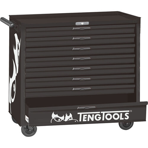Teng Tool Box Roller Cabinet 37In 8 Drawer TCW208NBK Seven 75Mm Deep Drawerand One 150Mm Deep For Storing Larger Items
Each Drawer Is Suitable For Holding 6 Tengtools Tt Trays Together With 1 Ttx Tray And A Ttz Tray
Supplied With A Rubber Tap Mat, Eva Drawer Mats And Plastic Trimmed Handles
Drawers Have Ball Bearing Slides For A Smoother And More Reliable Opening And Closing Action
Use With The Tengtools Get Organised System To Build Your Ultimate Tool Kit