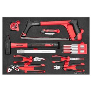Teng Tool Set General Tools 15 Pieces TTEPS15 Includes Hack Saw, Measuring Tape, Parallel Pin Punches Well As A Range Of Pliers With Tpr Grip
Tools Are Held In Place Using Three Colour Pre-Cut Eva Foam
Designed To Fit Exactly In The Larger Tengtools Tool Box Drawers