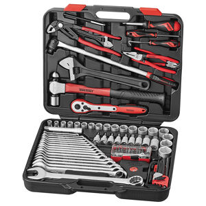 Teng Tool Set Hdv 105 Pcs THDV105 6 Point 1/2" Drive Single Hexagon Sockets For A Better Grip
Chrome Vanadium Satin Finish Sockets And Spanners
Combination Spanners, Adjustable Wrenches, Pliers, Hammer And Bits
Supplied In A Hard Wearing Case
Tools Clearly Laid Out To Easily Identify Which Tool Belongs Where
Design And Manufactured To Din And Iso Standards