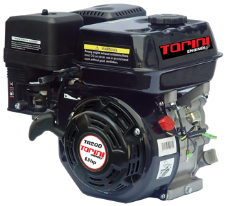 Torini Engine Petrol 13Hp TR390QE Industrial Petrol Engine • Hp: 13Hp • Stroke: 4 • Rpm: 8.2Kw/4000 • Tank Capacity: 6.5L • Starting System: Electric Maximum Power With Maximum Reliability Is What You Get When You Use A Torini Engine. Equipped With Cast Iron Bore, Overhead Valve Technology And Large Capacity Oil Reservoir, Which Ensures Years Of Trouble Free Operation.