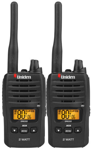 Uniden Uhf 2-Way Radio 2-Watt, 80Ch Twin Pk W/Charging Pod [2] UNIUH820S-2 0