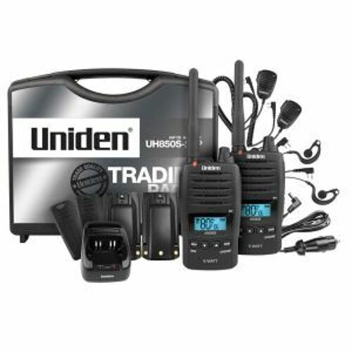 Uniden Uhf 2-Way Radio 5-Watt, 80Ch Twin Tradies Pack [2] UNIUH850S-2TP 0